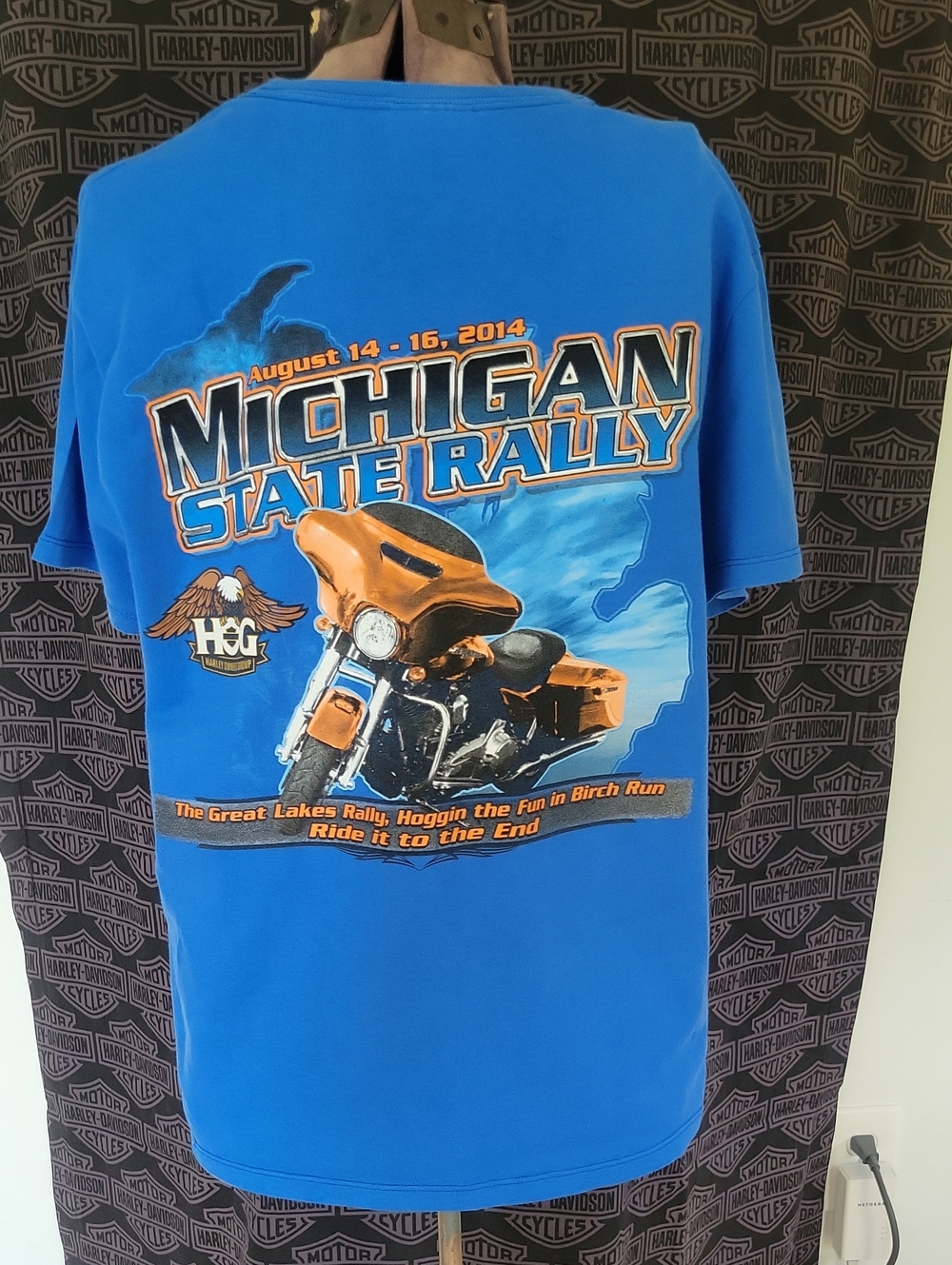 Harley Owners Group/HOG Rally Top Large Blue